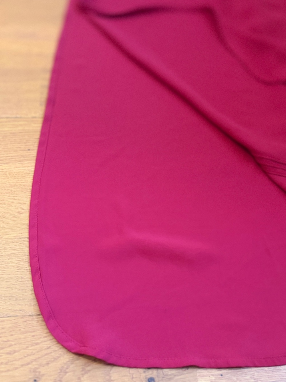 Lace-Trim Vibrant Red Button-Down Dress - Picture 8 of 11